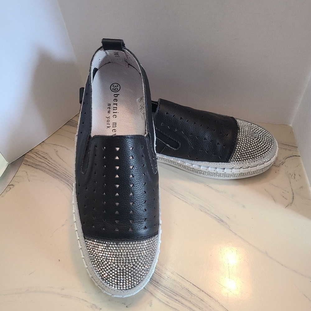 Bernie Mev Rhinestone on toe and mid Slip On Lightweight Sneakers Size 39 US 8.5